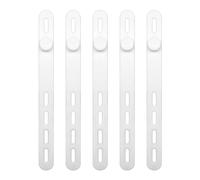 HUNYA Fascette in Silicone, Fascette in Silicone riutilizzabili con 4 Fori Regolabili, da Viaggio per la Gestione dei Cavi, Organizer per Cavi per casa, Cucina, Scuola
