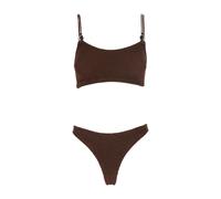 Hunza G - Cassie Beaded Bikini - - Swimwear - Donna - Marrone - ONE SIZE
