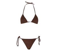 Hunza G - Gina Beaded Bikini - - Swimwear - Donna - Marrone - ONE SIZE