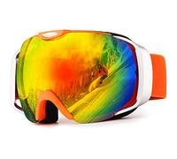HuoBi Occhiali da sci,Occhiali per sport sulla neve occhiali da sci outdoor occhiali da sci resistenti al vento e alla nebbia, protezione UV400 al 100% adatti a uomini, donne e adolescenti