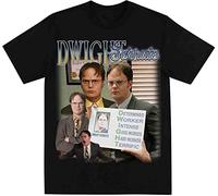 huode Men's Dwight Schrute Homage Tshirt.Men's T-Shirt T Shirt Black M