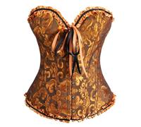 Huoghebg Corsetto Donna Vintage Elegante a Cuore Crop Top Leggera Tinta Unita Curvy Stringivita per Matrimoni, Carnevale, Festa da Ballo, Cosplay