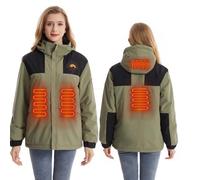 Huoghebg Giacca Riscaldabile Con Usb Per Uomo e Donna in Offerta Giacca Invernale Moda Vestiti Riscaldati Gilet Giubbotti Cappotti Impermeabile 4 Zone di Riscaldamento Per Il Lavoro e Uso Quotidiano