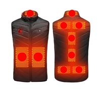 Huoghebg Giubbotto Riscaldato Per Uomo e Donna, in Offerte, 3 Regolabile Temperatura, 9 Zone di Riscaldamento, Gilet Riscaldato Senza Cappuccio, Slim Fit, Moda, Per Autunno Invernale Moto Motoslitta