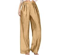 Huoghebg Pantaloni Donna Estivi Offerte a Tempo Pantalone Comodo Donne Morbido da Allentata Velluto Brillantini Tinta Unita Leggeri Tuta Semplice Trousers Lavoro Club Casual Vacanza