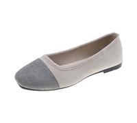 Huoghebg Scarpe basse da donna a punta, ballerine casual in maglia, comode e eleganti, modello Mary Jane, scarpe da ufficio e da lavoro, estive leggere