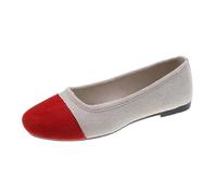 Huoghebg Scarpe basse da donna a punta, ballerine casual in maglia, comode e eleganti, modello Mary Jane, scarpe da ufficio e da lavoro, estive leggere