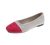 Huoghebg Scarpe basse da donna a punta, ballerine casual in maglia, comode e eleganti, modello Mary Jane, scarpe da ufficio e da lavoro, estive leggere