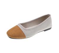 Huoghebg Scarpe basse da donna a punta, ballerine casual in maglia, comode e eleganti, modello Mary Jane, scarpe da ufficio e da lavoro, estive leggere
