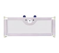 HUOLE Barriera per Letto Bambini 200 cm, Protezione Dalle Cadute Accidentali, Altezza Regolabile, per Letto di Famiglia e Lettino,200 * 100 * 26 cm-orsetto-grigio