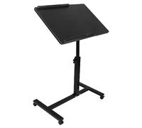 HUOLE Carrello con ruote, tavolo porta PC proiettore con ruote, altezza regolabile -70 x 44 x 95 cm (nero)