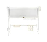 HUOLE Scolapiatti da Appoggio, Portabicchieri, Porta Tagliere, Organizer Cucina, Scolapiatti da Lavello in Metallo, Scolapiatti da Appoggio Sopra Lavello-85 * 30 * 78 cm-bianco
