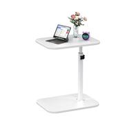 HUOLE Scrivania Gamer, scrivania da tavolo regolabile in altezza, ergonomica, facile da usare, supporto da tavolo per divano, 40 x 30 x 80 cm, forma a C, colore: bianco