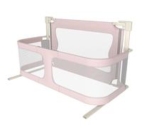 HUOLE Sponda Letto Bambini Letto Matrimoniale Anticaduta Protezione Barriera di sicurezza per Letti Ringhiera Spondinaletto Regolabile in Altezza120 x 50 x 105 cm (rosa)