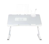 HUOLE Tavolino da letto per computer portatile, regolabile in altezza e angolo, supporto lettura e computer portatile, lapdesk pieghevole, tavolo per letto/divano/pavimento, 60 x 40 x 26-39 cm, grigio