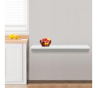 HUOLE Tavolo Pieghevole A Parete,Tavolo Da Pranzo Pieghevole A Muro,Tavolo da pranzo pieghevole da parete,Scrivania pieghevole a ribalta,Piano per Tavolo-60 * 30 * 1,6 cm-Bianco