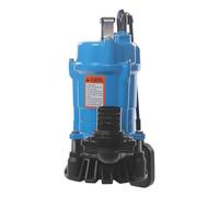 HUOMMGS Pompa per acqua sporca da 550 W, altezza massima 15 m e profondità di immersione, massima 10 m, pompa per liquami fecali, 16000 l/h, pompa sommersa per acqua sporca, con manico, upgrade (blue)