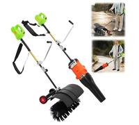 HUOMMGS Spazzaneve 2 in 1 soffiatore e spazzaneve a batteria con testa di 55 cm, parafango, 2 ruote di aggiornamento pala da neve professionale, spazzaneve ad alta potenza per foglie, neve