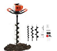 HUOMMGS Trivella Per Terreno 52CC 1700W Trivella A Scoppio con 100/150/200mm Punta & Prolunga Motore A 2 Tempi Professionale Mototrivella A Scoppio con Occhiali Protettivi Trivellas A Mano