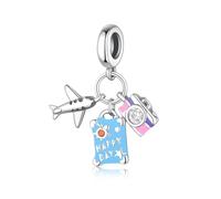 HuooNew Ciondoli da donna in argento Sterling 925 e Timon & Pumbaa, Paperino, ciondoli a forma di cuore, ciondoli fai da te e regali personalizzati sono un ottimo regalo per le donne
