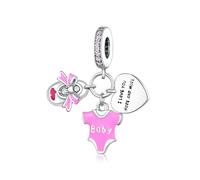 HuooNew Ciondoli da donna in argento Sterling 925 e Timon & Pumbaa, Paperino, ciondoli a forma di cuore, ciondoli fai da te e regali personalizzati sono un ottimo regalo per le donne