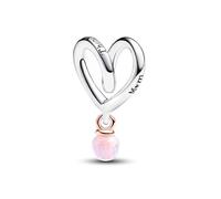 HuooNew Ciondolo in argento 925, a forma di rosa, con cordino, regalo personalizzato per braccialetti europei da donna, regalo per donne e amiche