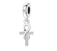 HuooNew Ciondolo in argento Sterling 925, a forma di stella, angelo, abbraccio, cuore, preghiera, bibbia, compatibile con braccialetti Pandora, gioielli fai da te, regalo per donne