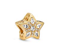 HuooNew Ciondolo multiplo a forma di sole, luna e stella scintillante, in argento Sterling 925, compatibile con braccialetti Pandora, gioielli fai da te per le vacanze, regalo per donne