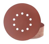 Huopueit 40 pezzi di carta vetrata da 225 mm, velcro, 10 fori, 225 mm, grana 600, per smerigliatrice a collo lungo, per cartongesso, levigatrice a soffitto e giraffa abrasiva