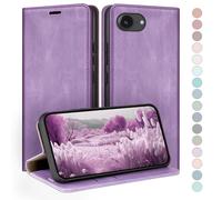 HUOUH per iPhone 16e/iPhone 17e 6.1" Custodia a Portafoglio con RFID Blocco PU In Pelle,Sintetica Tasca Carte Custodie Del Telefono Copertura Antiurto Con Slot di per Apple 16e caso Viola Lilla