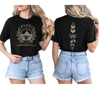 Huovud Camicie Vintage da Donna Acotar Night Court T-Shirt Velaris City of Starlight T-Shirt Night Court Graphic Tee Top, Nero, M
