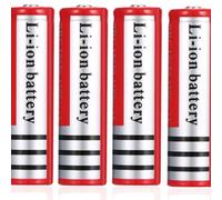 HUOYALU Batteria Ricaricabile da 3,7 V 4800MAH puntata per Lampada da Pesca, Taglio di Capelli, Torcia, 4 Pezzi