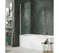 Huppe Design Pure parete vasca 75 cm 1 anta argento lucida/vetro trasparente 8P1901.092.322