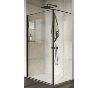 Huppe Select+ parete doccia 100 cm nero opaca/vetro trasparente SL0403123322