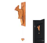 HUPPORT DE PORTE - Picco di legno retrò fatto a mano, campanello da picco in rovere in noce | Coperchio porta di antichi con suono forte, ornamenti esterni interni per porte cham
