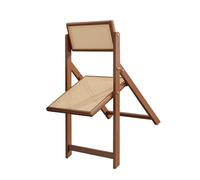 HUPQCVX Sedia Da Pranzo Pieghevole In Rattan Color Noce, Robusta E Durevole, Una Sedia For Cene Informali E Riunioni In Una Pensione.(Walnut color)