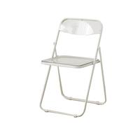 HUPQCVX Sedia Pieghevole Nera Moderna E Minimalista, Facile Da Pulire, Adatta For La Cena In Casa O For Lo Sgabello Pieghevole Da Esterno.(White)