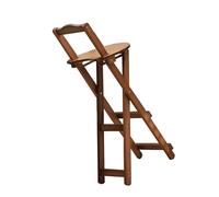 HUPQCVX Sgabello Alto Con Schienale, Struttura Con Incastro A Tenone E Mortasa, Robusto E Durevole, Pieghevole, Sgabello Da Tavolo Da Pranzo, 1 Pezzo(Tea color,S)