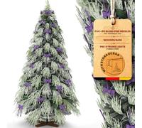 Huracan Albero di Natale artificiale con neve e supporto in legno - Albero di Natale artificiale 250cm, Alberi di Natale con borsa per la conservazione e decorazione, Albero di Natale realistico per