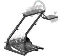 Huracan Supporto Volante Sim Racing Pieghevole e Regolabile | Volante e Pedaliera Inclinabili, Altezza 56-78 cm, Cambio a Destra o Sinistra, Piastra per Freno a Mano
