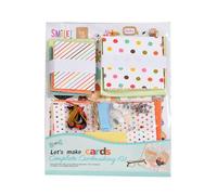 Huralona Il kit di biglietti di auguri fai da te fatto a mano include 16 biglietti vuoti, 16 buste colorate con accessori decorativi per artigianato, compleanno, Ringraziamento, Natale, matrimonio,
