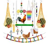 Huraoerrrr 1 Set di Giocattoli Colorati di pollaio con Swing xilofono a Corda Flessibile a Corda di Verdure Frutti di Verdure Specchio macinare la Pietra