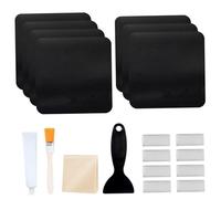 Huraoerrrr Kit di Riparazione Patch di Trampolino 4x4in per Fori o Lacrime di Sostituzione Accessori di Riparazione Professionale Set 2 (19pc)