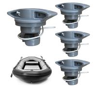Huraoerrrr Sostituzioni della valvola a Paletta da 4 PCS, valvola dell'Aria della Barca Gonfiabile 2x2 con Corda per zattera di Kayak