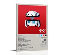 HUREYW I RH PinocchioP, poster artistico da parete con album "Love", per camera da letto, 60 x 90 cm, stile cornice