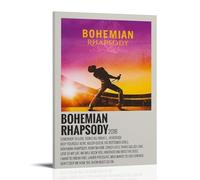 HUREYW I RH Poster artistico da parete con album Bohemian Rhapsody per camera da letto, 40 x 60 cm, stile cornice