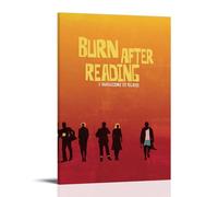 HUREYW I RH Poster artistico da parete con immagine di Burn After Reading, per camera da letto, 50 x 75 cm, stile cornice