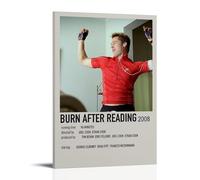 HUREYW I RH Poster artistico da parete con immagine di Burn After Reading, per camera da letto, 50 x 75 cm, stile cornice