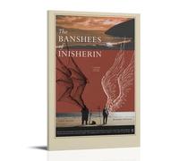 HUREYW I RH Poster artistico da parete con motivo The Banshees of Inisherin, per camera da letto, 20 x 30 cm, stile cornice