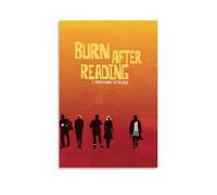 HUREYW I RH Poster artistico da parete con scritta "Burn After Reading" per camera da letto, 20 x 30 cm, senza cornice